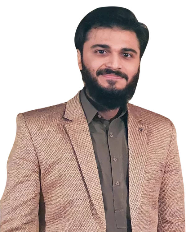 A portrait of a man in a beige suit jacket and dark shirt, smiling and posing against a transparent background.